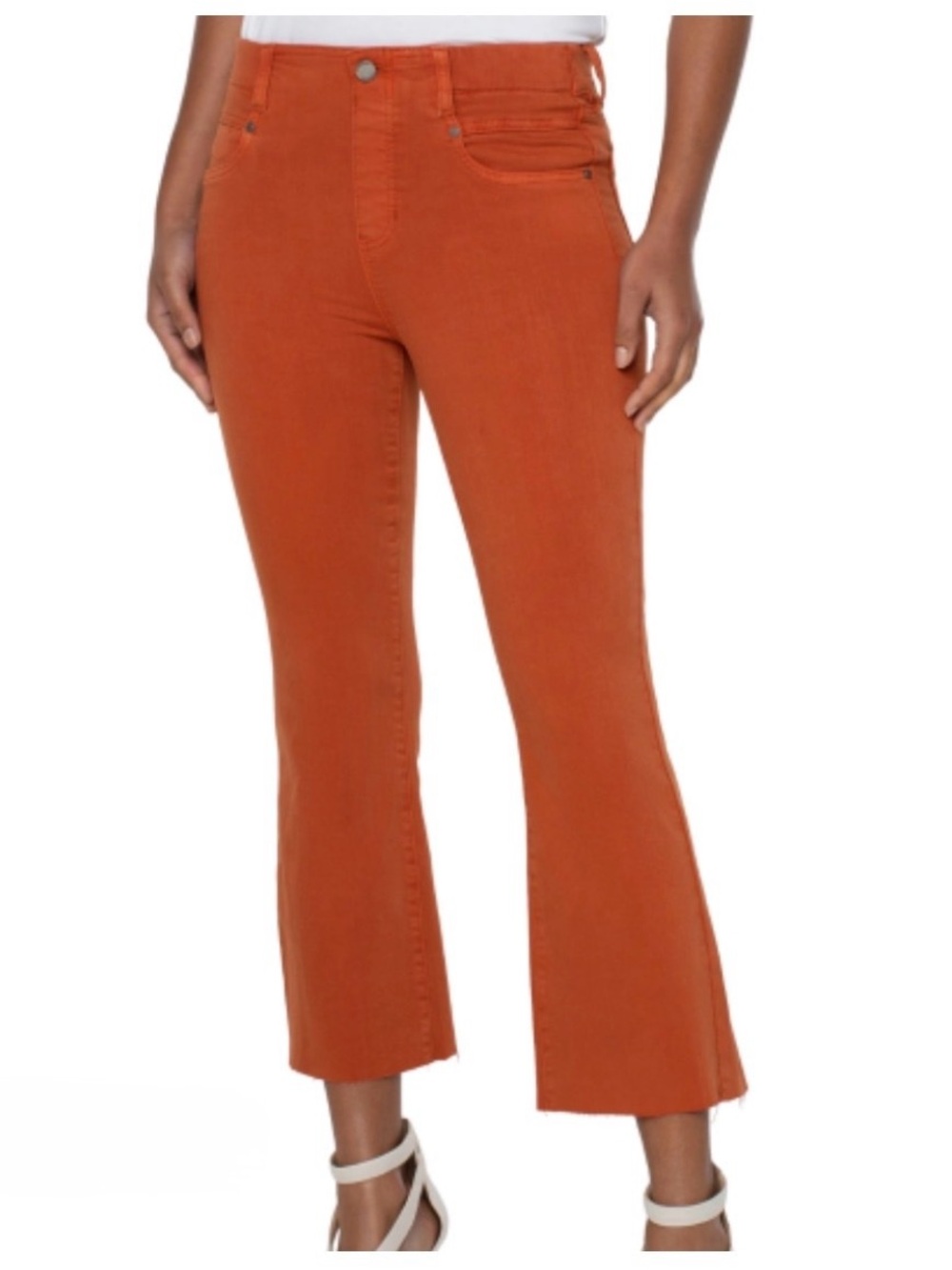 Liverpool Rust Orange High-Rise Pants